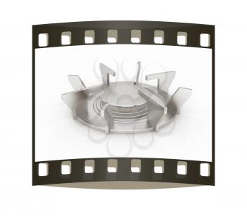 3d Gas Ring on a white background. The film strip