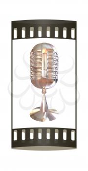 Chrome Microphone icon on a white background. The film strip