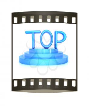 Top icon on a white background. The film strip