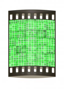 Abstract mosaic urban background. The film strip