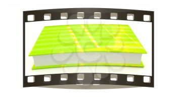 Book on a white background. The film strip