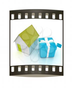Houses and gift. The film strip