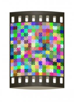 Colorfull pazzle background. The film strip
