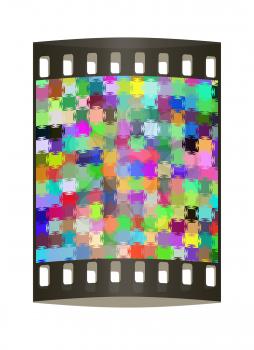 Colorfull pazzle background. The film strip