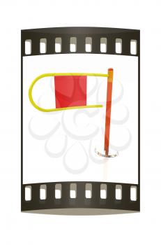 Three-dimensional image of the turnstile on a white background. The film strip