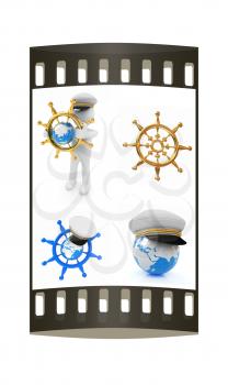 Boat trips set on a white background. The film strip