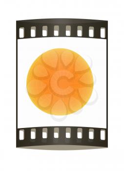 Sphere isolated on white. Illustration for your design. The film strip