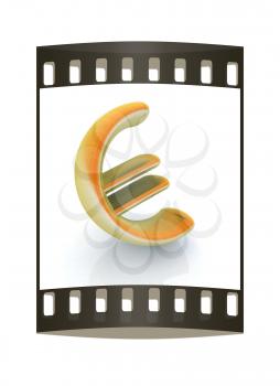 euro sign on a white background. The film strip