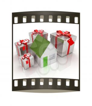 House and gifts. The film strip
