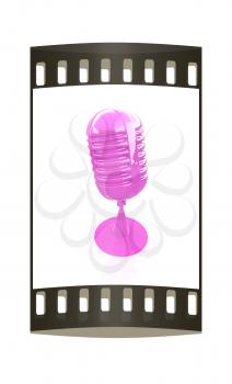 Glossy microphone. The film strip