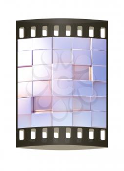 Abstract metall urban background. The film strip