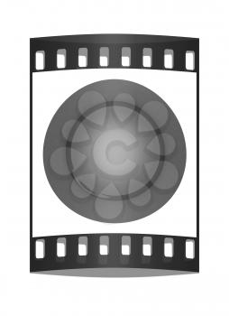 Button isolated on a white background. The film strip