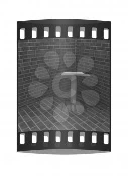 The cathedra in the corner of a brick. The film strip