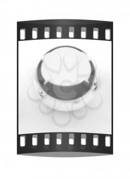Chrome Ball on a white background. The film strip