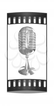 Chrome Microphone icon on a white background. The film strip