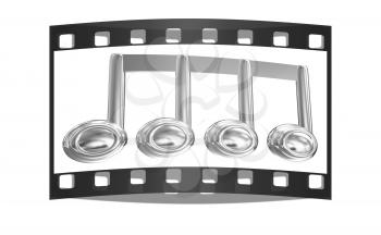 Music note on a white background. The film strip