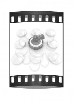 Great choice concept. On a white background. The film strip