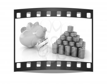 Savings no barriers! on a white background. The film strip
