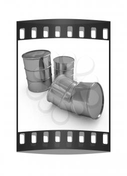 bent barrel on a white background. The film strip