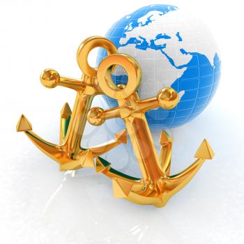 Gold anchors and Earth