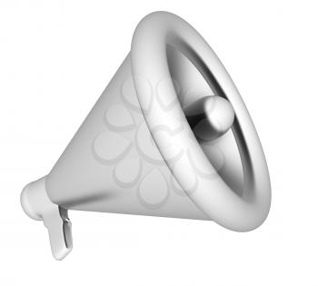 Loudspeaker as announcement icon. Illustration on white 