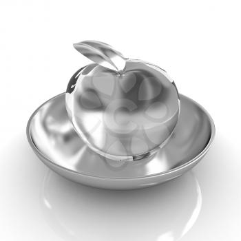 Glass apple on a plate