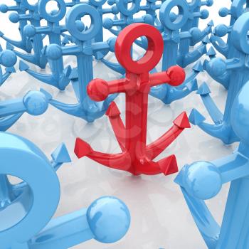 leadership concept with anchors