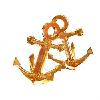 Gold anchors