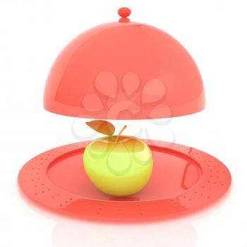 Serving dome or Cloche and apple 