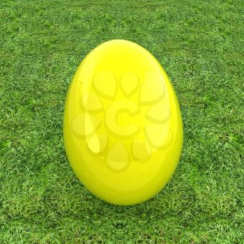 Big Easter Egg on a green grass