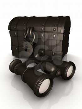 binoculars and chest
