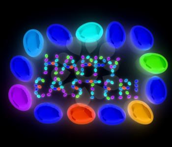 Easter eggs as a Happy Easter greeting