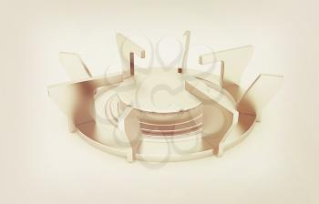 3d Gas Ring on a white background