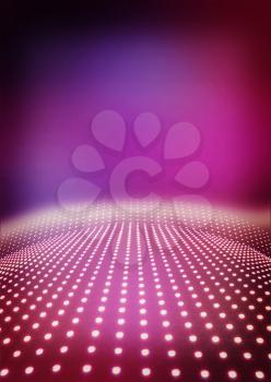 Light path to infinity on a pink background.. 3D illustration. Vintage style.