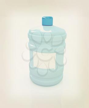 water bottle. 3D illustration. Vintage style.