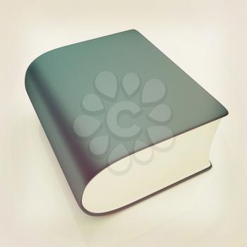 Glossy Book Icon isolated on a white background . 3D illustration. Vintage style.