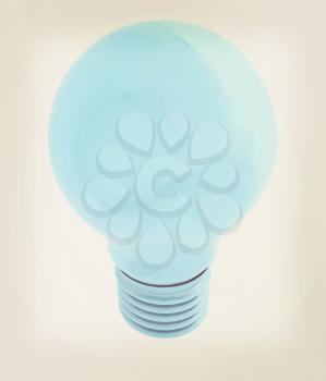 3d bulb icon. 3D illustration. Vintage style.