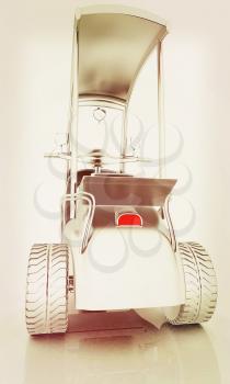 scooter. 3D illustration. Vintage style.