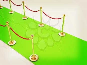 3d illustration of path to the success. 3D illustration. Vintage style.