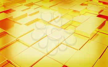 Abstract metall gold background . 3D illustration. Vintage style.