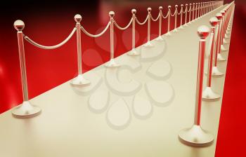3d illustration of path to the success on a white background. 3D illustration. Vintage style.