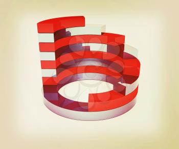 Abstract structure. 3D illustration. Vintage style.