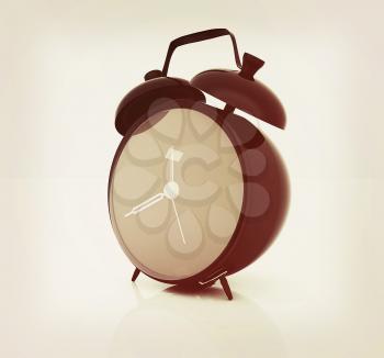 alarm clock . 3D illustration. Vintage style.