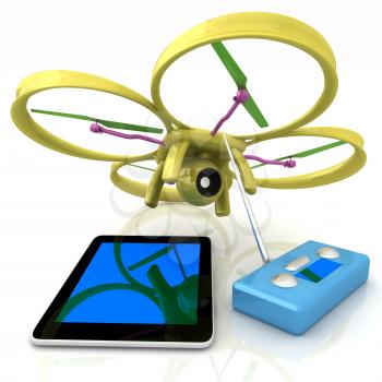 Drone, remote controller and tablet PC