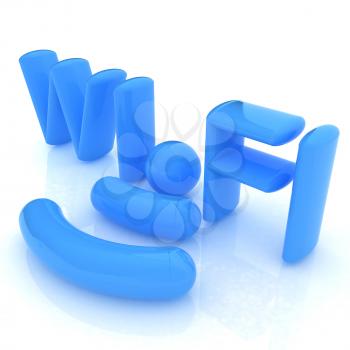 WiFi symbol. 3d illustration