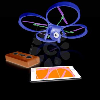 Drone, remote controller and tablet PC