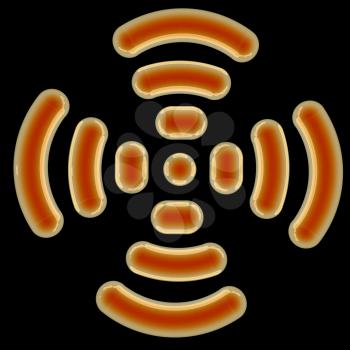 Radio Frequency Identification symbol. 3d illustration