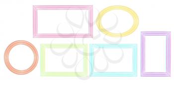 Abstract frames. Conceptual design. 3D illustration. Anaglyph. View with red/cyan glasses to see in 3D.