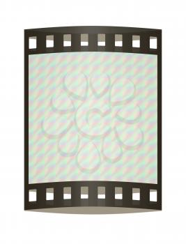abstract optical illusion background. The film strip