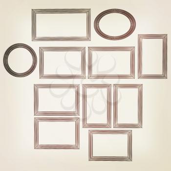 Abstract frames. Conceptual design. 3D illustration